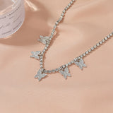 Crystal Butterfly Anklet