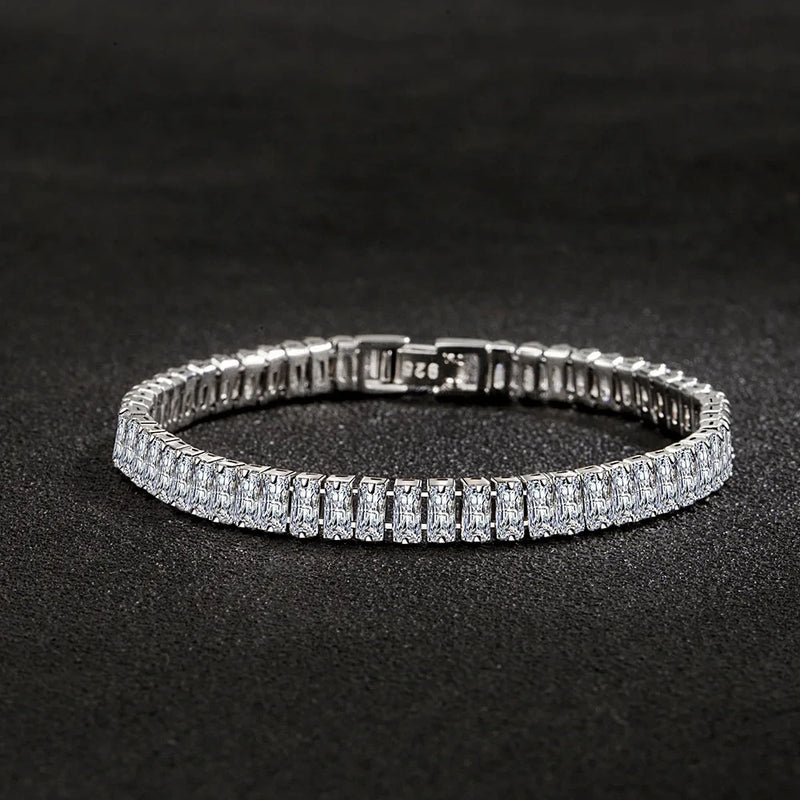 925 Sterling Silver Tennis Crystal Bracelet