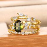 Olive Zircon Rings