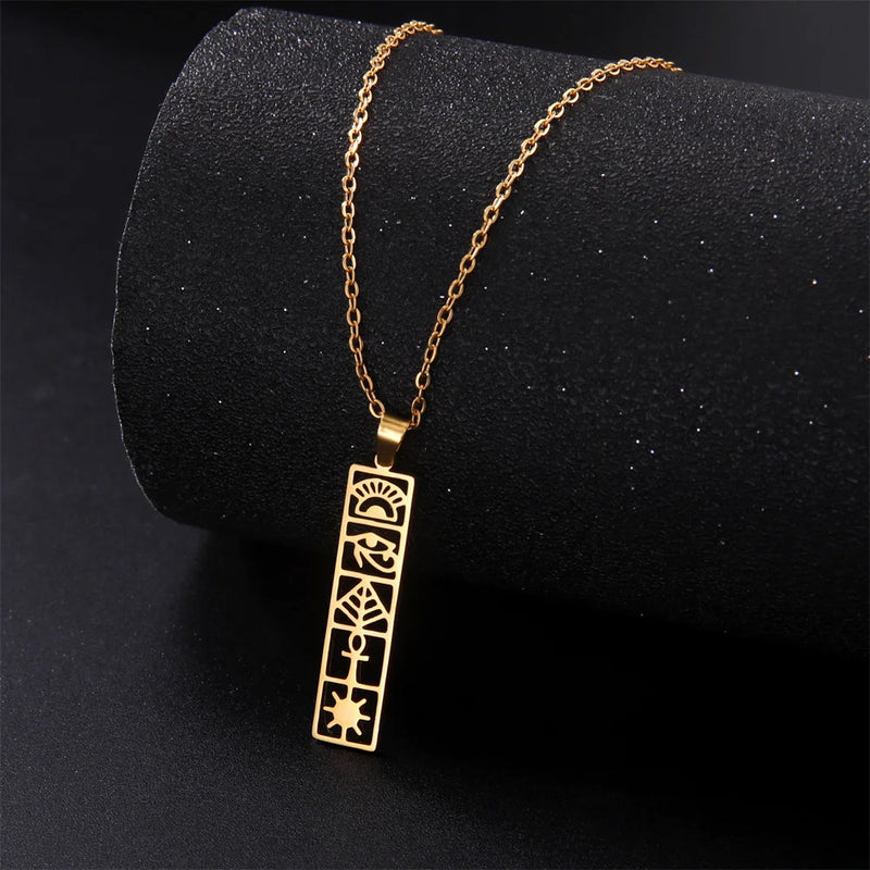 Hieroglyphs Cartouche Necklace