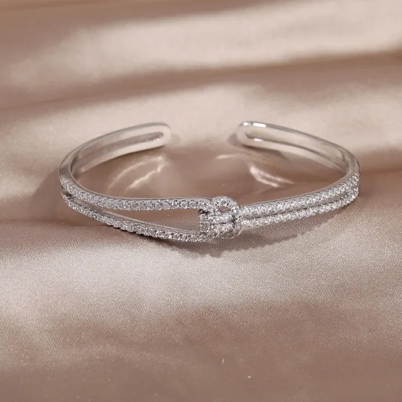 Luxury Full Zircon Knot Bracelet