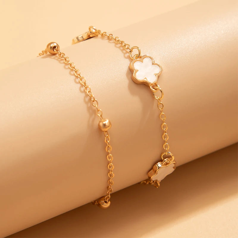 Clover Beach Anklet Bracelet