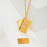 Love You Envelope Pendant Necklace