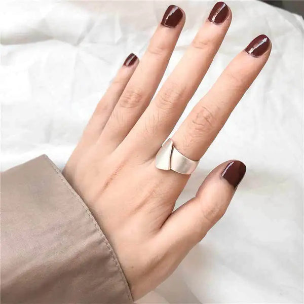 Handmade 925 Sterling Silver Ring Shinning String Finger Open Ring Allergy