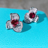 Red Zirconia Flower