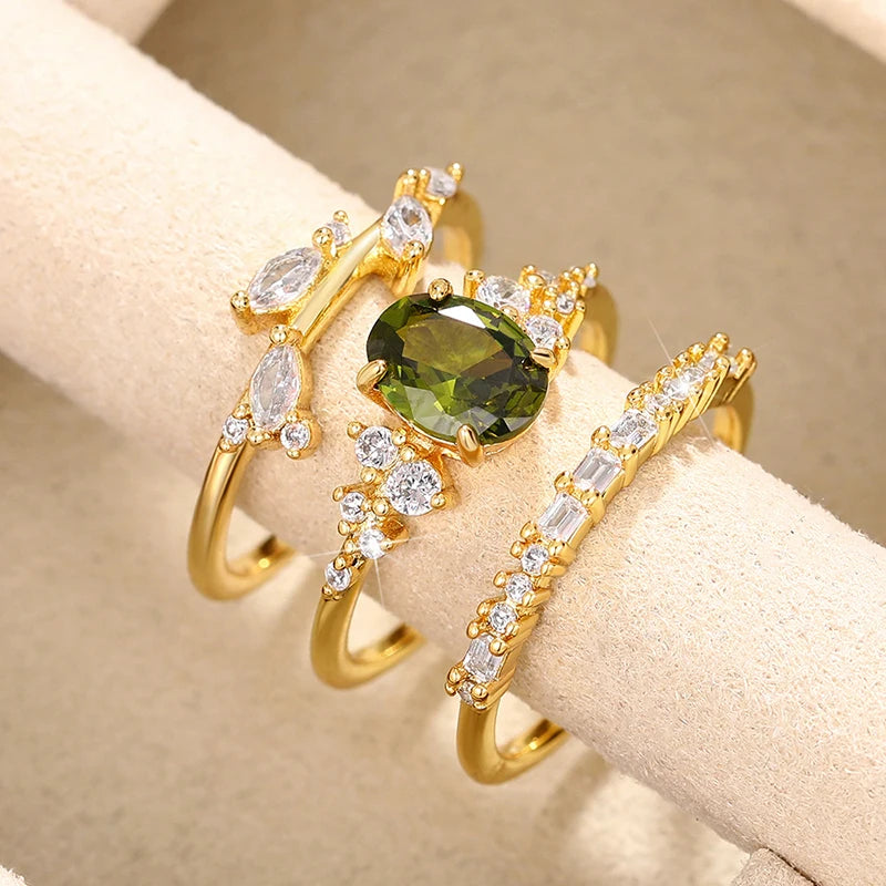 Olive Zircon Rings