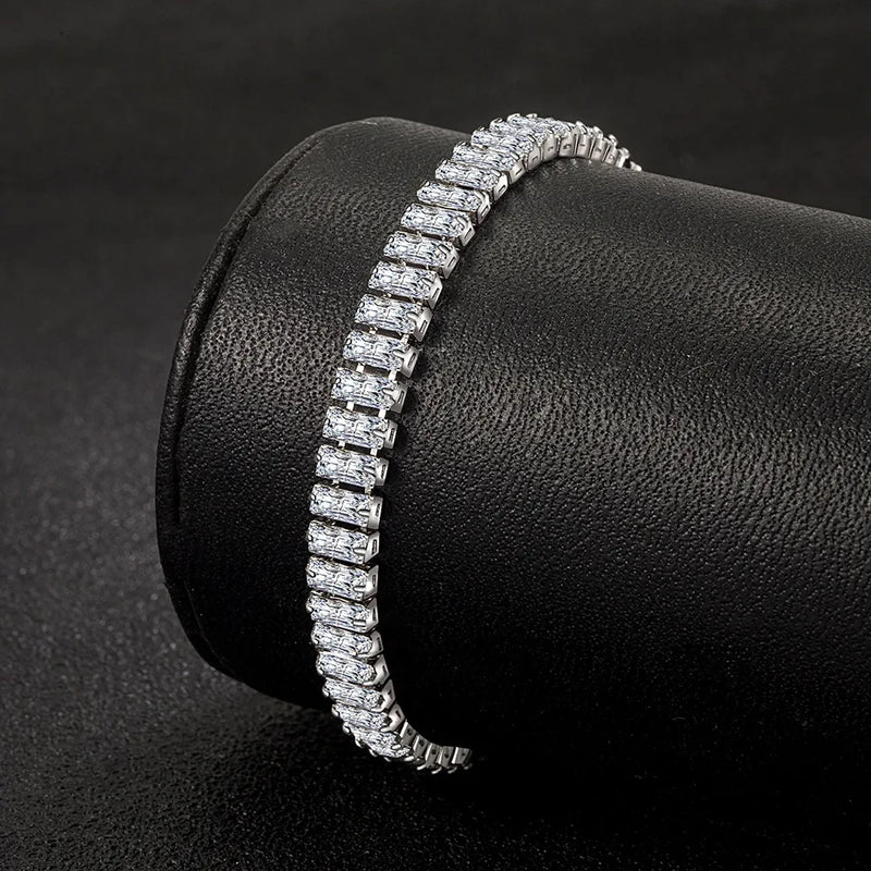 925 Sterling Silver Tennis Crystal Bracelet