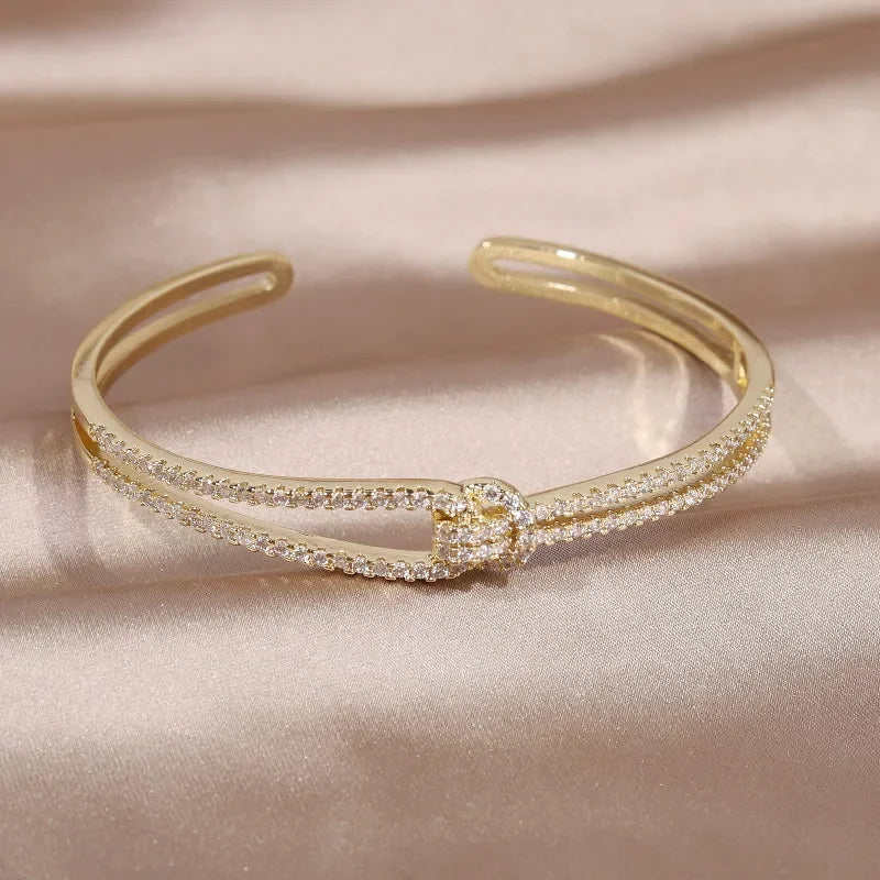 Luxury Full Zircon Knot Bracelet