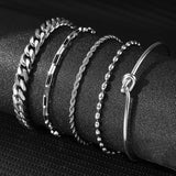 Stainless Steel Bracelets Set