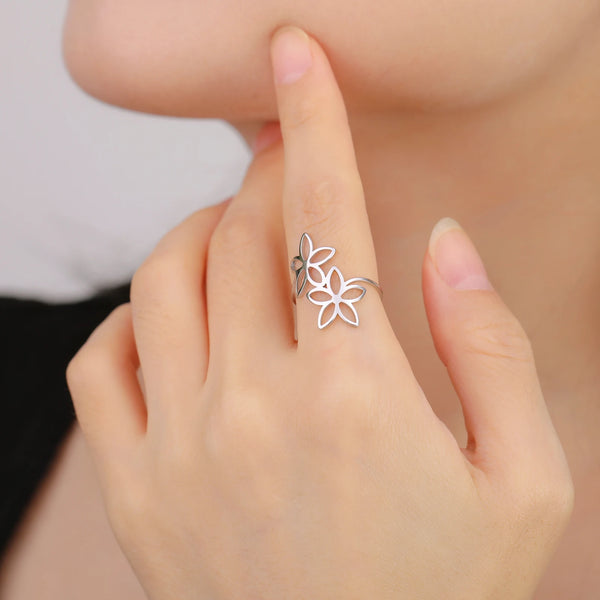 Korean Double Flower Ring