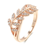 Natural Zircon Leaf Ring