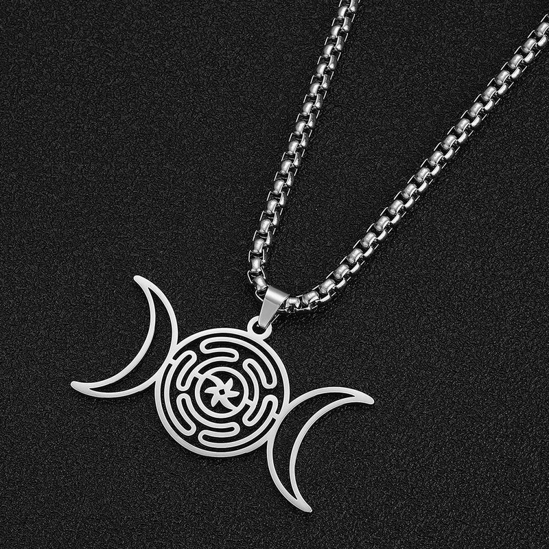 Flower of Life & the Moon Necklace