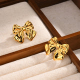 French Retro Earrings 18k Gold Plated Stainless Steel