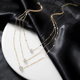 Multilayer Chain Faith Pendant Necklace