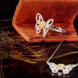 Fairy Butterfly Set Ring & Necklace