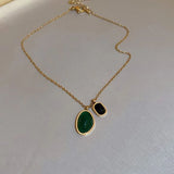 Green Stone Pendant Anklet