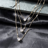 Multilayer Chain Faith Pendant Necklace