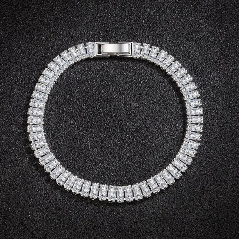 925 Sterling Silver Tennis Crystal Bracelet