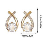 Crystal Cross Stud Earrings