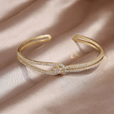 Luxury Full Zircon Knot Bracelet