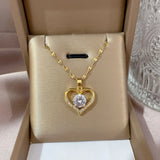 Artificial Gems Heart Necklace