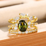 Olive Zircon Rings