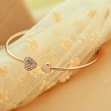 Crystal Double Heart Bracelet