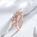 Natural Zircon Leaf Ring