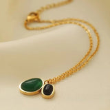 Green Stone Pendant Anklet