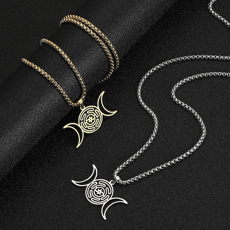 Flower of Life & the Moon Necklace