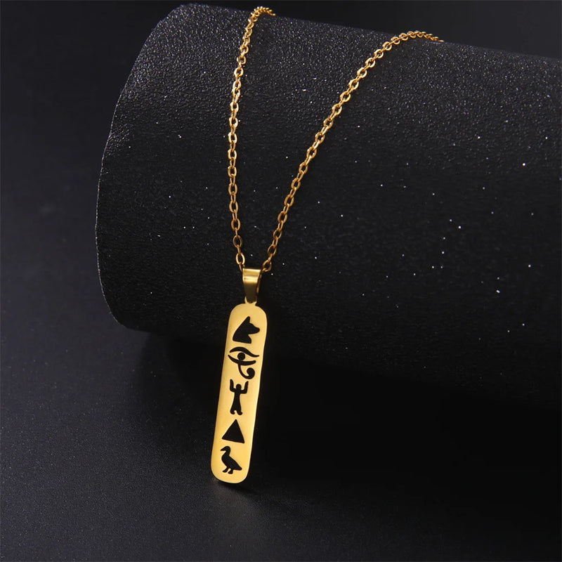 Hieroglyphs Cartouche Necklace