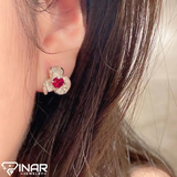 Red Zirconia Flower