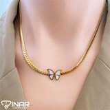 Butterfly Necklace Bracelet Set