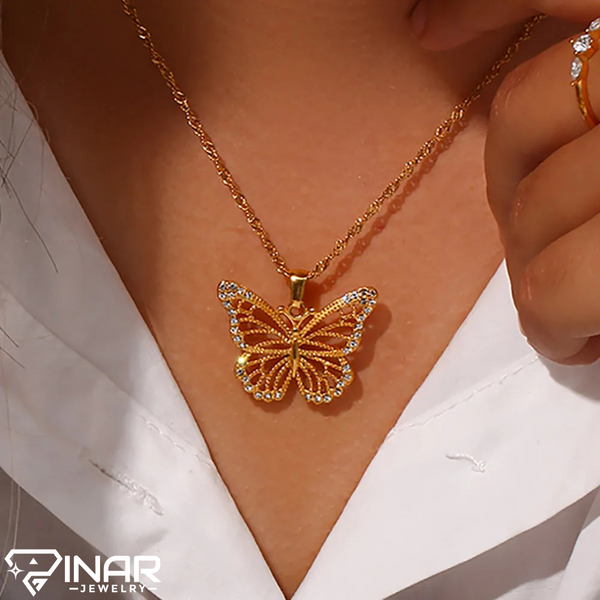 Crystal Butterfly Necklace