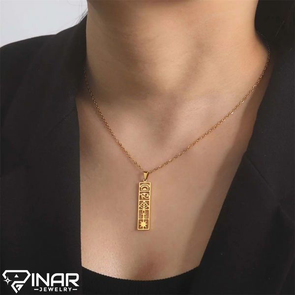 Hieroglyphs Cartouche Necklace