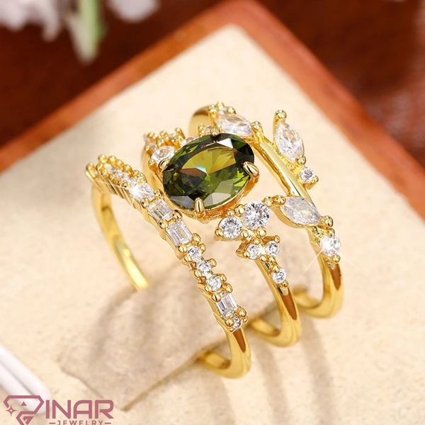 Olive Zircon Rings