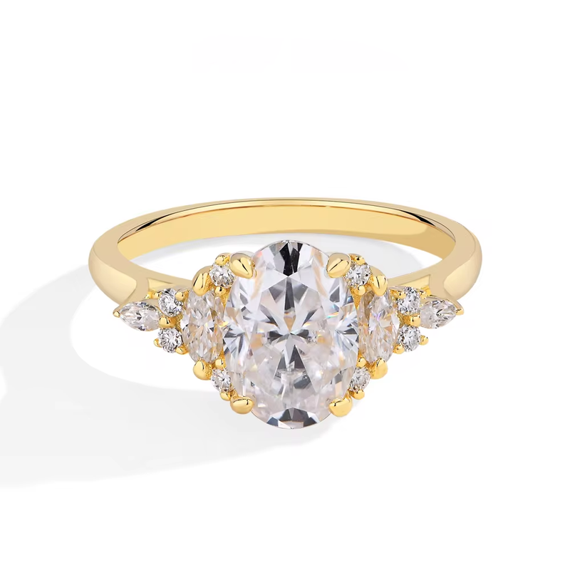 Oval Cut Moissanite Diamond Ring